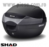 Cutie portbagaj (topcase) Shad model SH33 culoare: negru (volum: 33 litri) – include placa de montaj